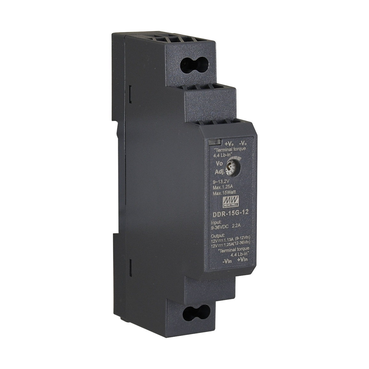 DDR-15G-12, DC/DC, 15 Вт, вход 9…36 В DC, выход 12 В/ 1,25 А, Mean Well