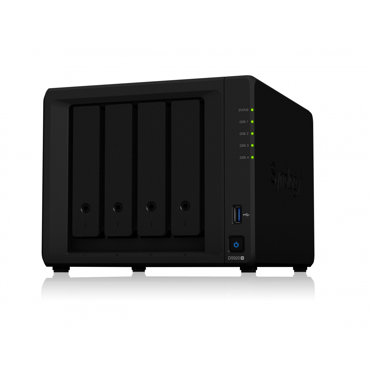 Сетевое хранилище Synology DiskStation DS920+, 4xHDD 3,5, 2х1000Base-T, без дисков