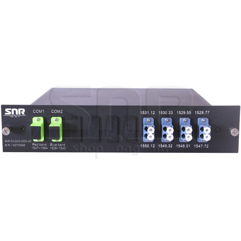 Мультиплексор DWDM двухволоконный 4-канальный в 1/2-слоте