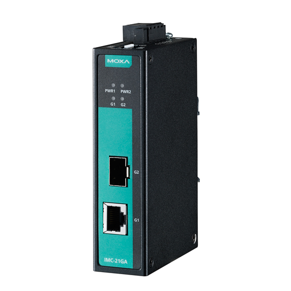 IMC-21GA-T Медиаконвертер Gigabit Ethernet 10/100/1000BaseTX в 100/1000BaseSFP в металлическом корпусе с расширенным диапазоном температур