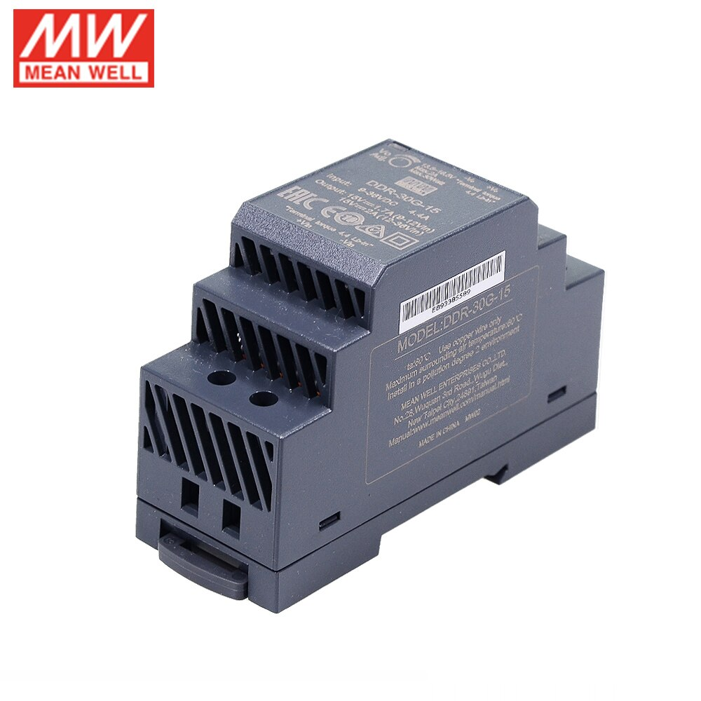 DDR-30G-15, DC/DC преобразователь, 30Вт, вход 9-36В, выход 15В/2А Mean Well