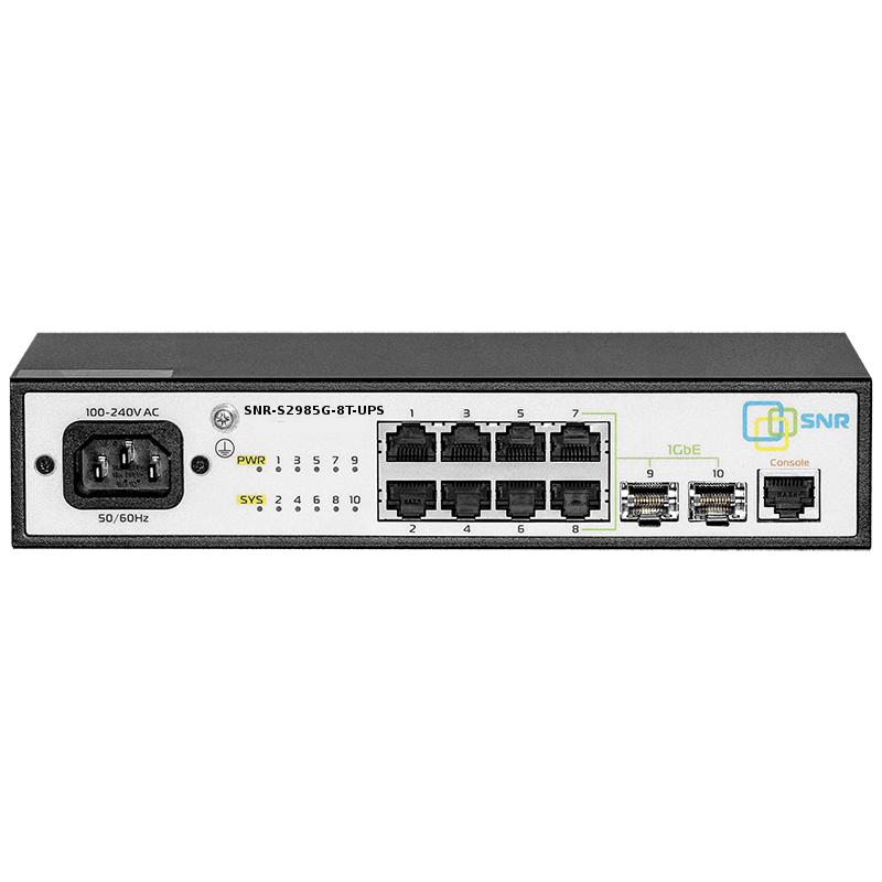 Управляемый коммутатор уровня 2 SNR-S2985G-8T-UPS