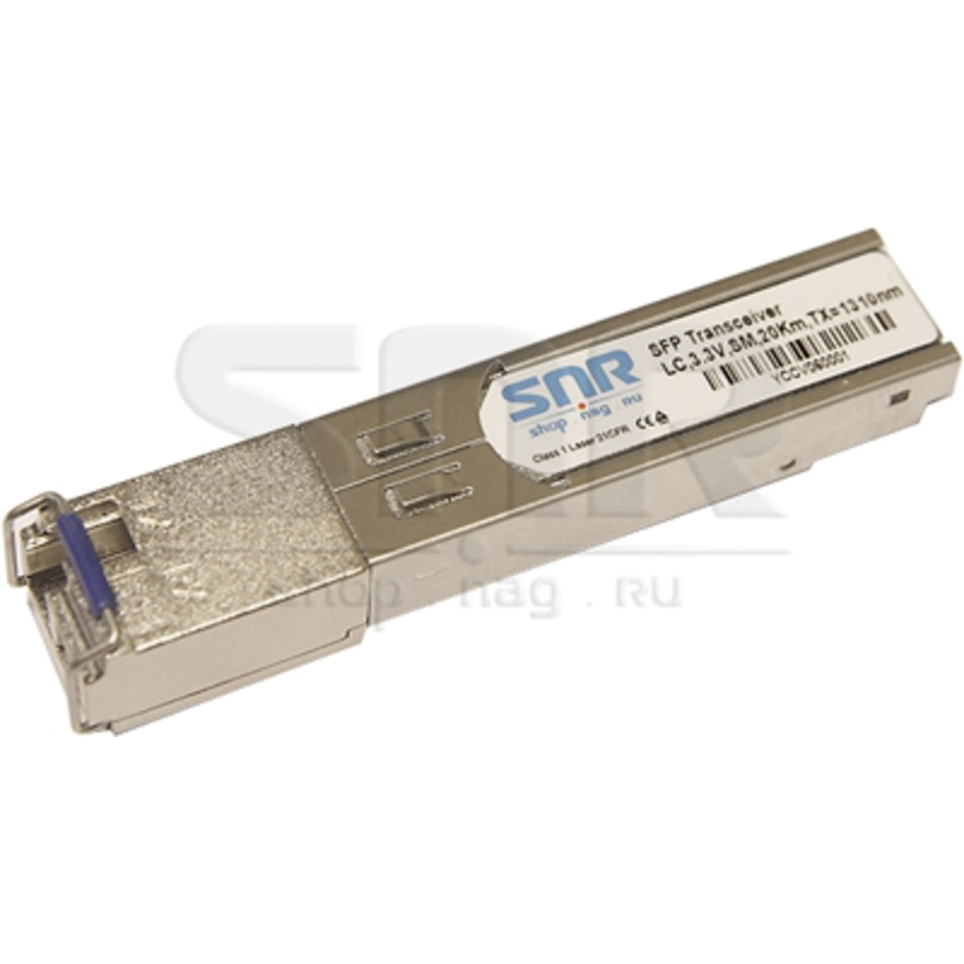 Одноволоконный модуль, SFP SGMII WDM, разъем LC simplex, рабочая длина волны Tx/Rx: 1310/1550нм, дальность до 10км