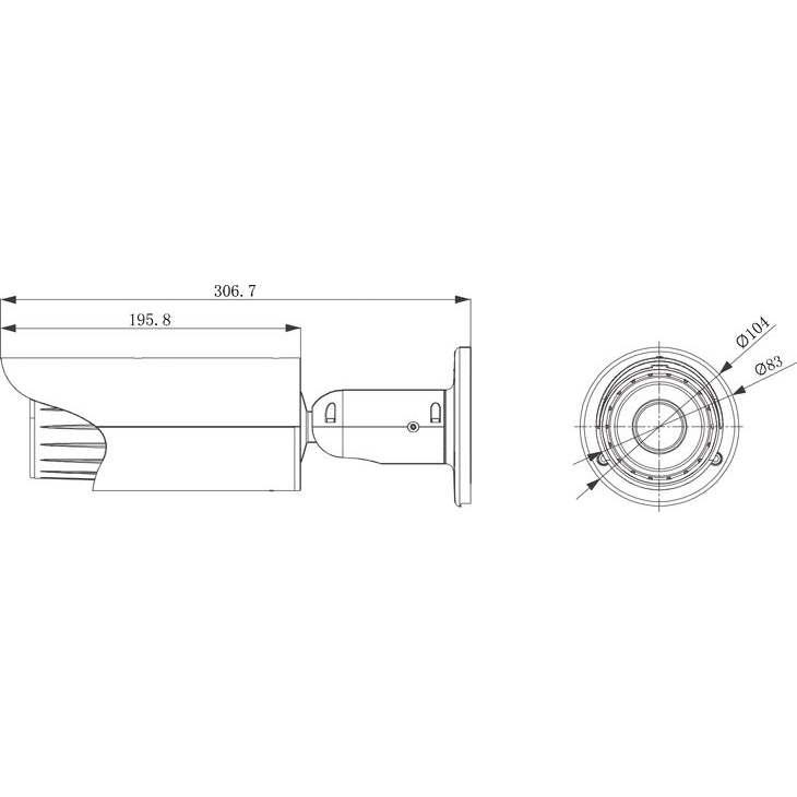 Уличная IP камера SNR-CI-DW3.0I-AM 3Мп c ИК подсветкой, моториз.объектив 3-9мм, PoE, обогреватель, с кронштейном (после стенда)