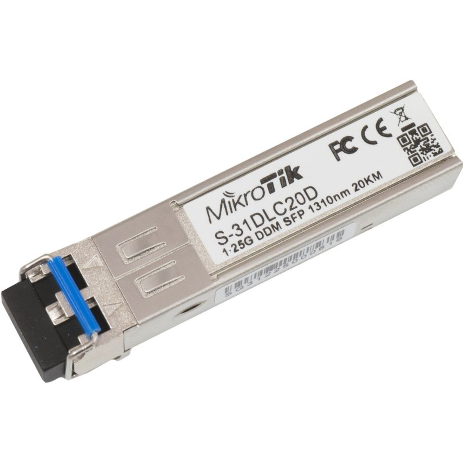 Модуль Mikrotik SFP оптический, 1.25G, дальность до 20км, 1310нм