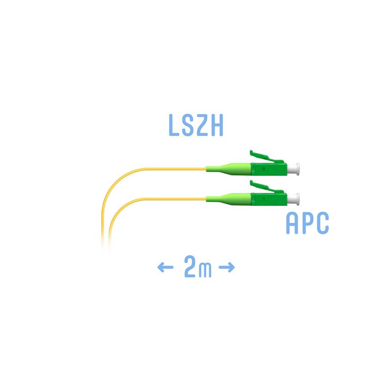 Шнур монтажный оптический LC/APC SM 2м. (0,9)