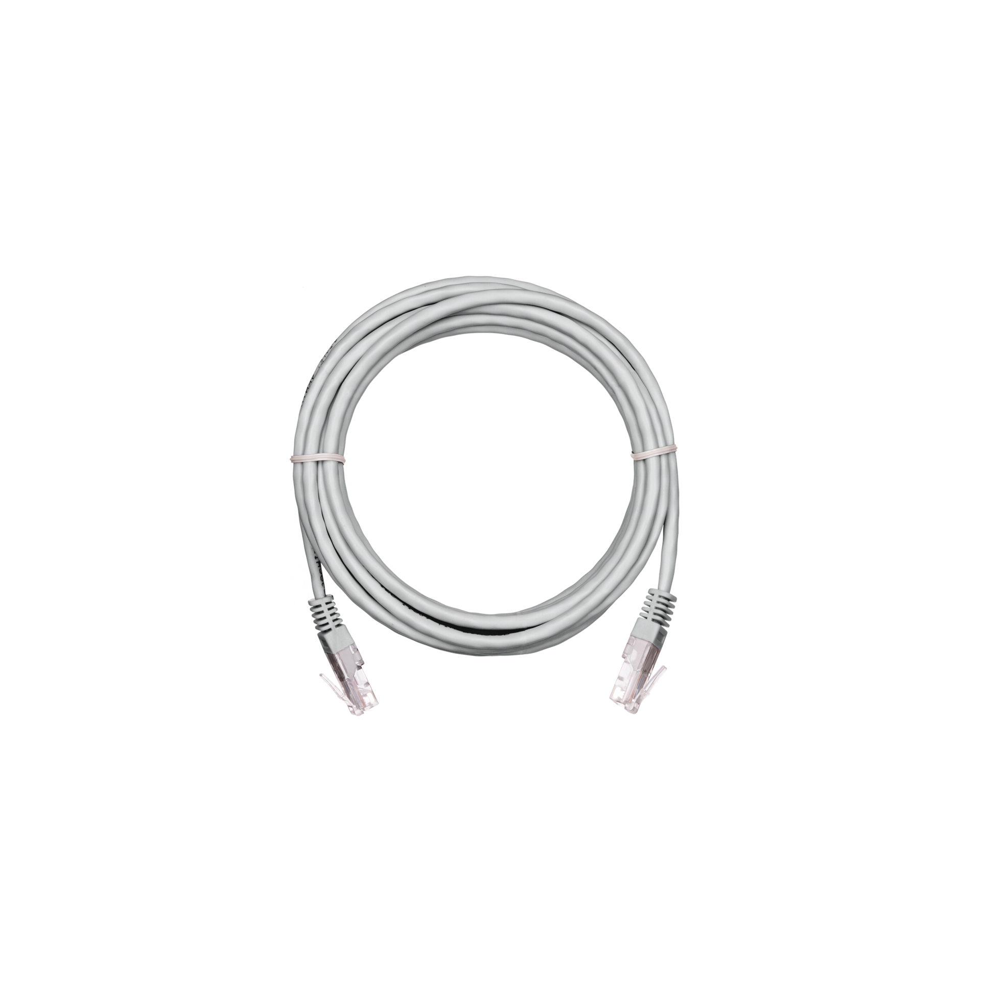 Коммутационный шнур NETLAN U/UTP 4 пары,Кат.5е (Класс D),100МГц, 2хRJ45/8P8C, T568B, заливной, многож, BC (чистая медь), PVC нг(B),серый, 1м, уп 10шт