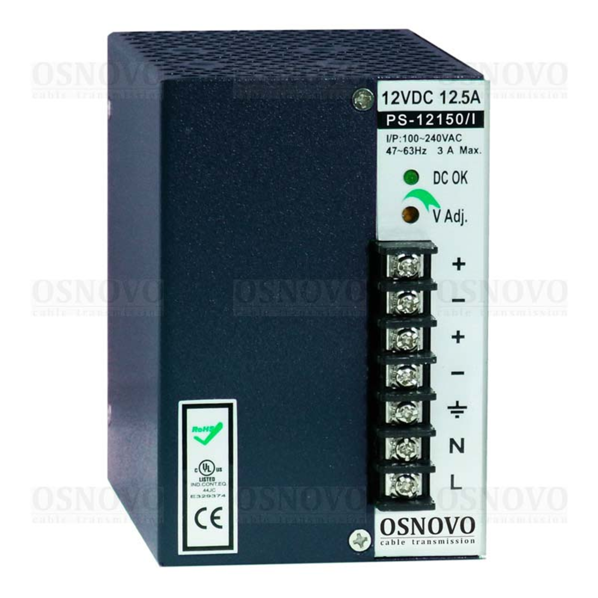 PS-12150/I, Промышленный блок питания. DC12V, 12,5A (150W)