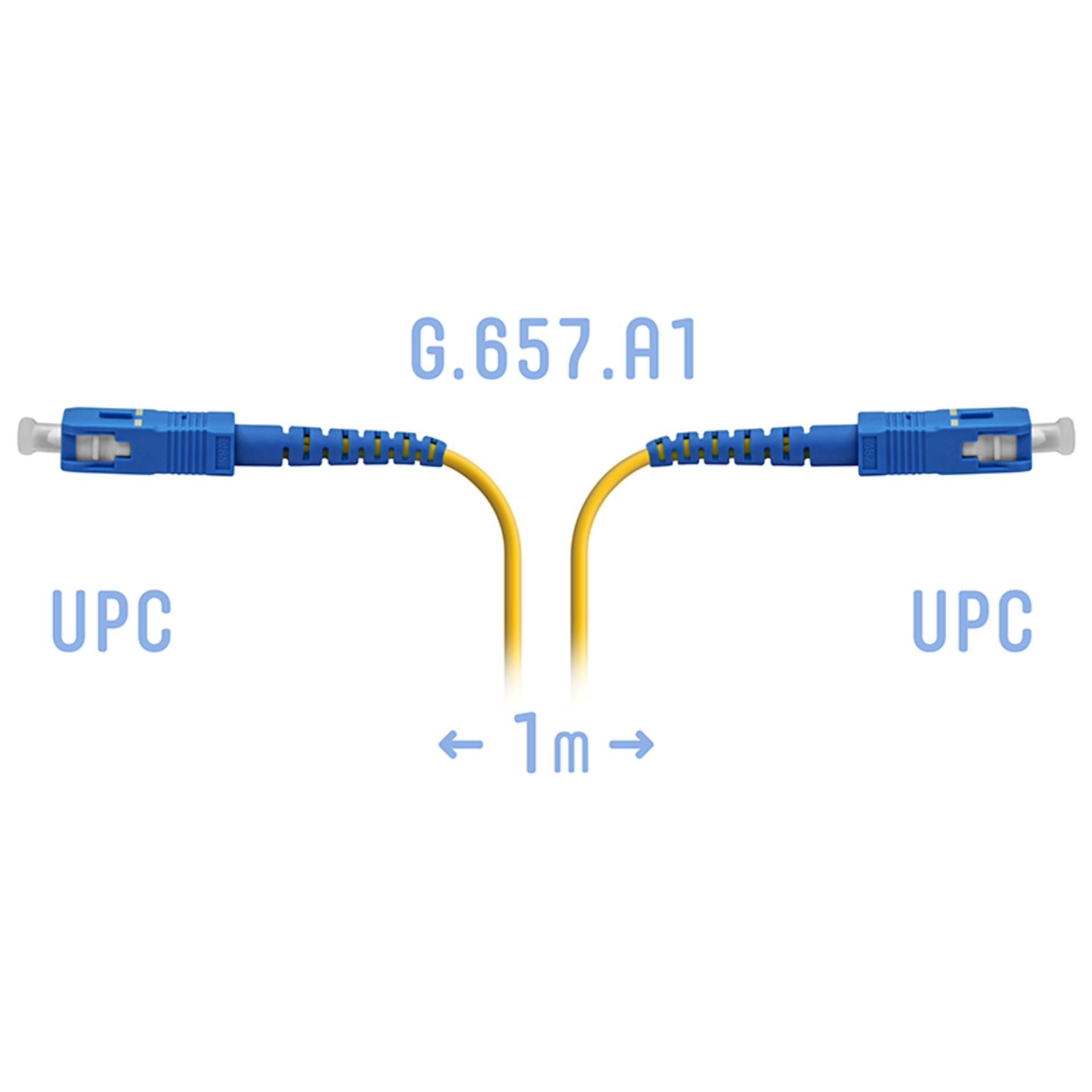 Патчкорд оптический SC/UPC SM G.657.A1 1 метр, 2мм