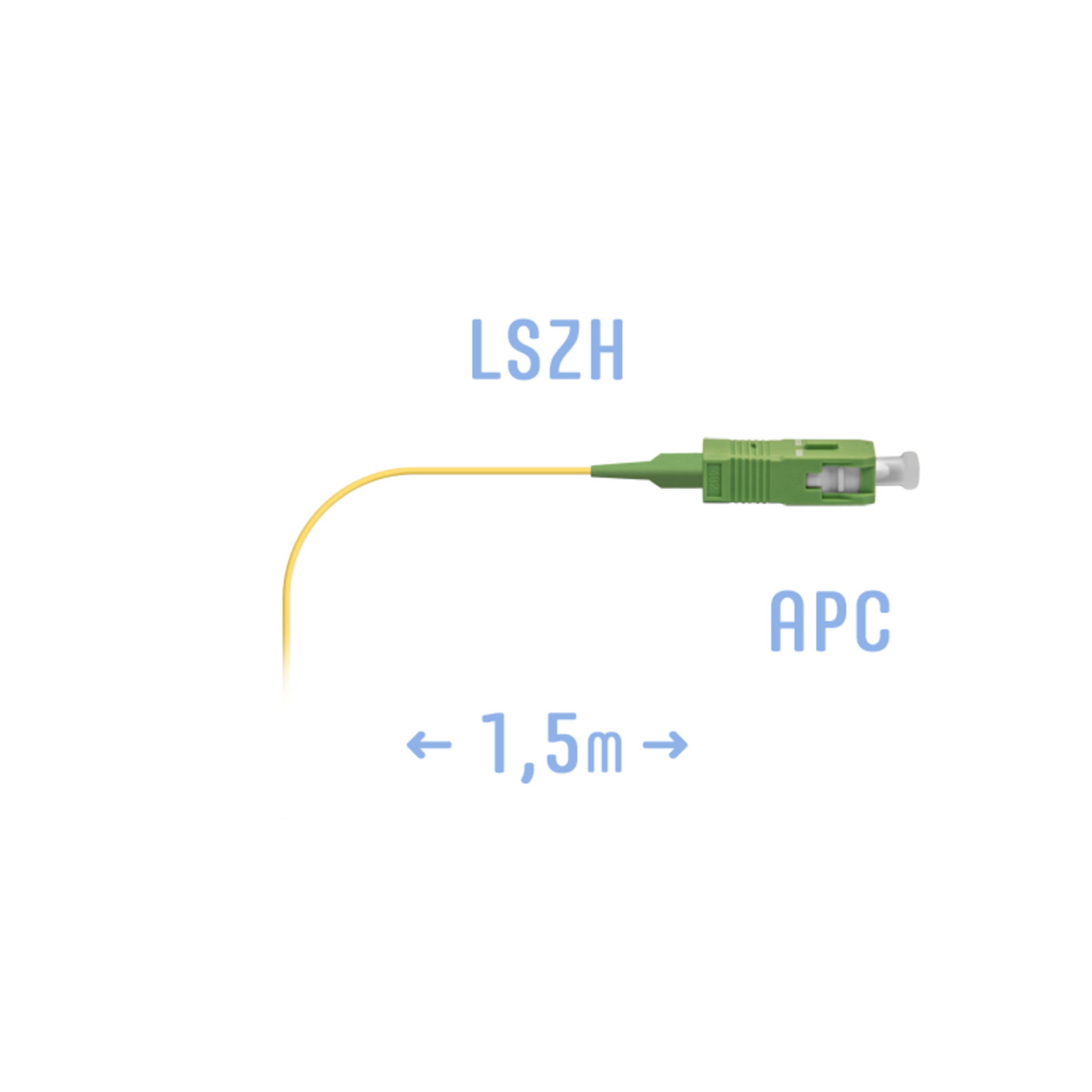 Пигтейл SC/APC SM (0.9) 1.5 m