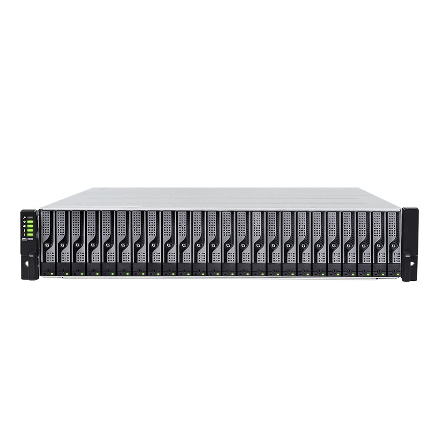 Система хранения данных Infortrend GS1024R2CBF-D Gen2 (2xCtrl, до 24xHDD, 2xSAS12G внеш. порт, 4x4GB, 8x1G портов iSCSI)