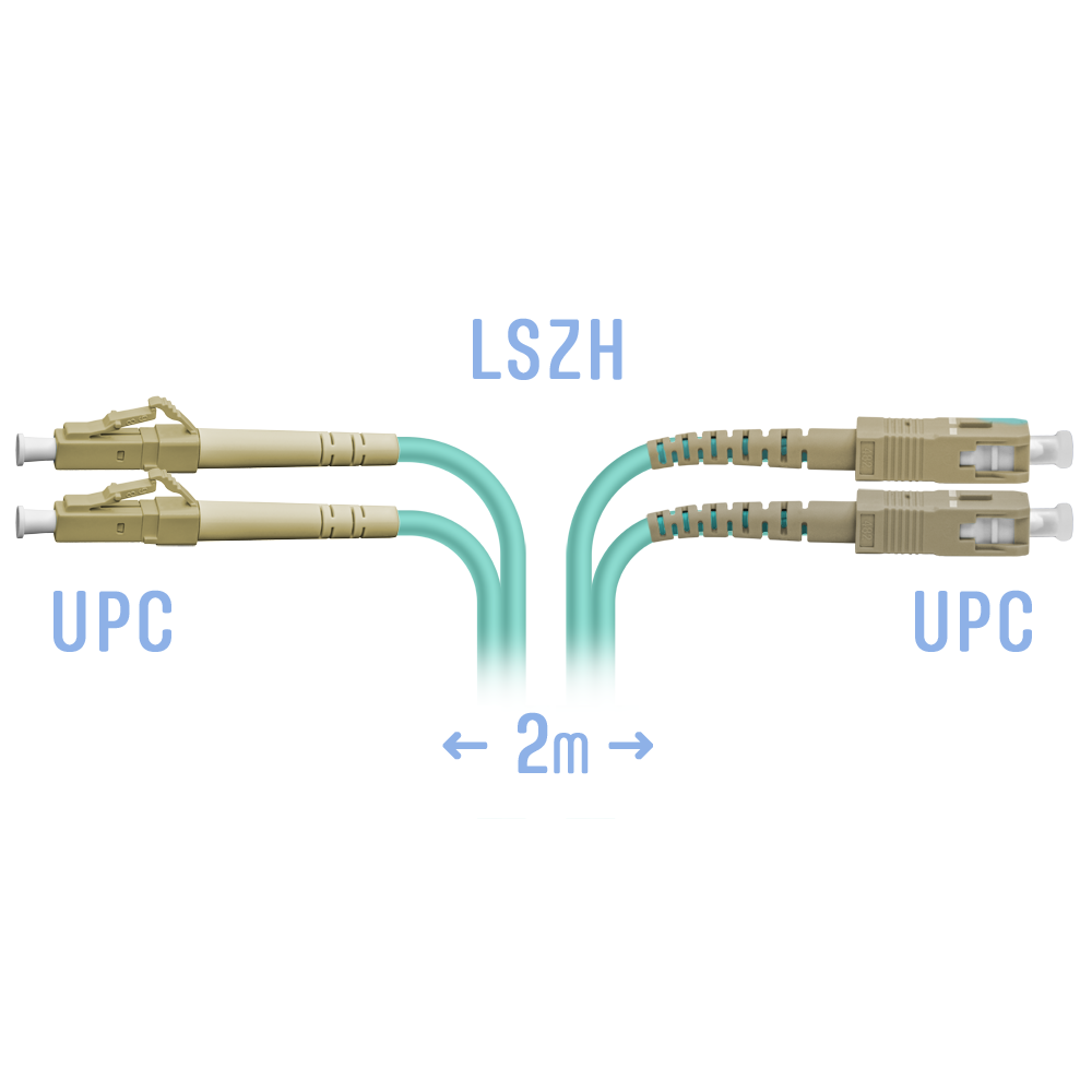 Патчкорд оптический LC/UPC-SC/UPC MM Duplex 2 метра