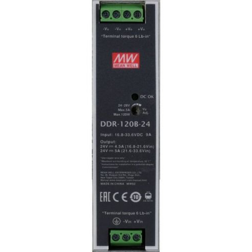 DDR-120B-24 Преобразователь: DC/DC; 120Вт; Uвх:16,8 - 33,6.В; Uвых:24ВDC; Iвых:5А, Mean Well