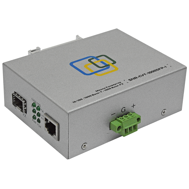 Медиаконвертер 10/100/1000-Base-T / 1000Base-FX с SFP-портом в индустриальном исполнении