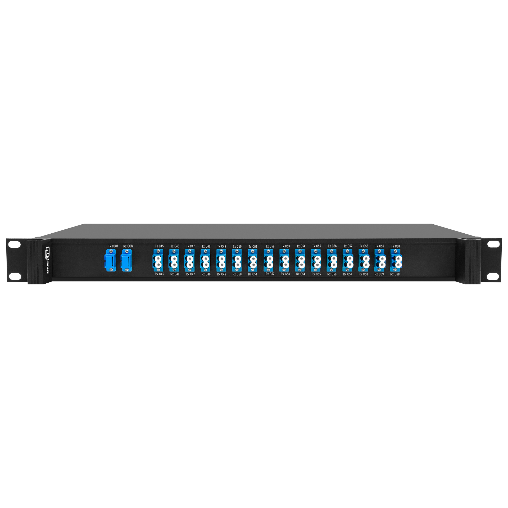 Мультиплексор DWDM двухволоконный 16-канальный, каналы 45-60, 1U 19