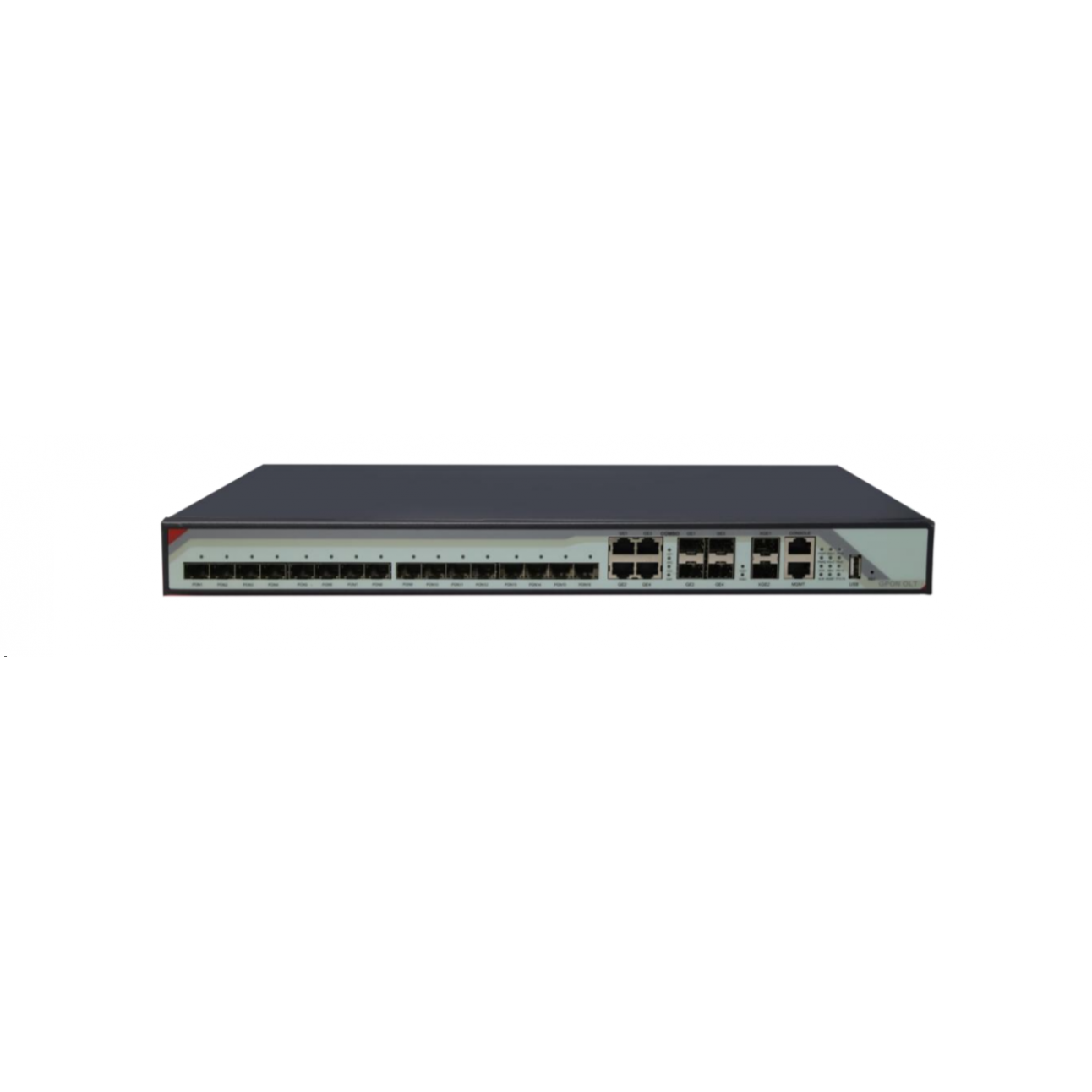 OLT C-DATA FD1616S с 16 портами GPON (SFP), 4 GE комбо-порта, 2 SFP+ порта, 2 БП АC