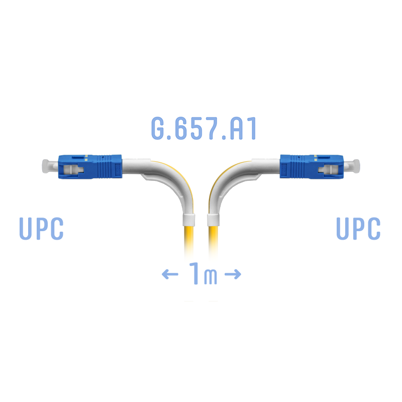 Патчкорд оптический SC/UPC SM G.657.A1 (угловой) 1 метр
