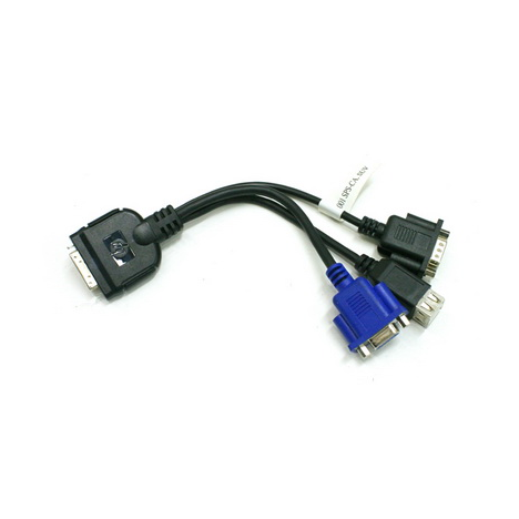 Кабель KVM для HP c-Class блейд систем, 2USB, VGA, COM