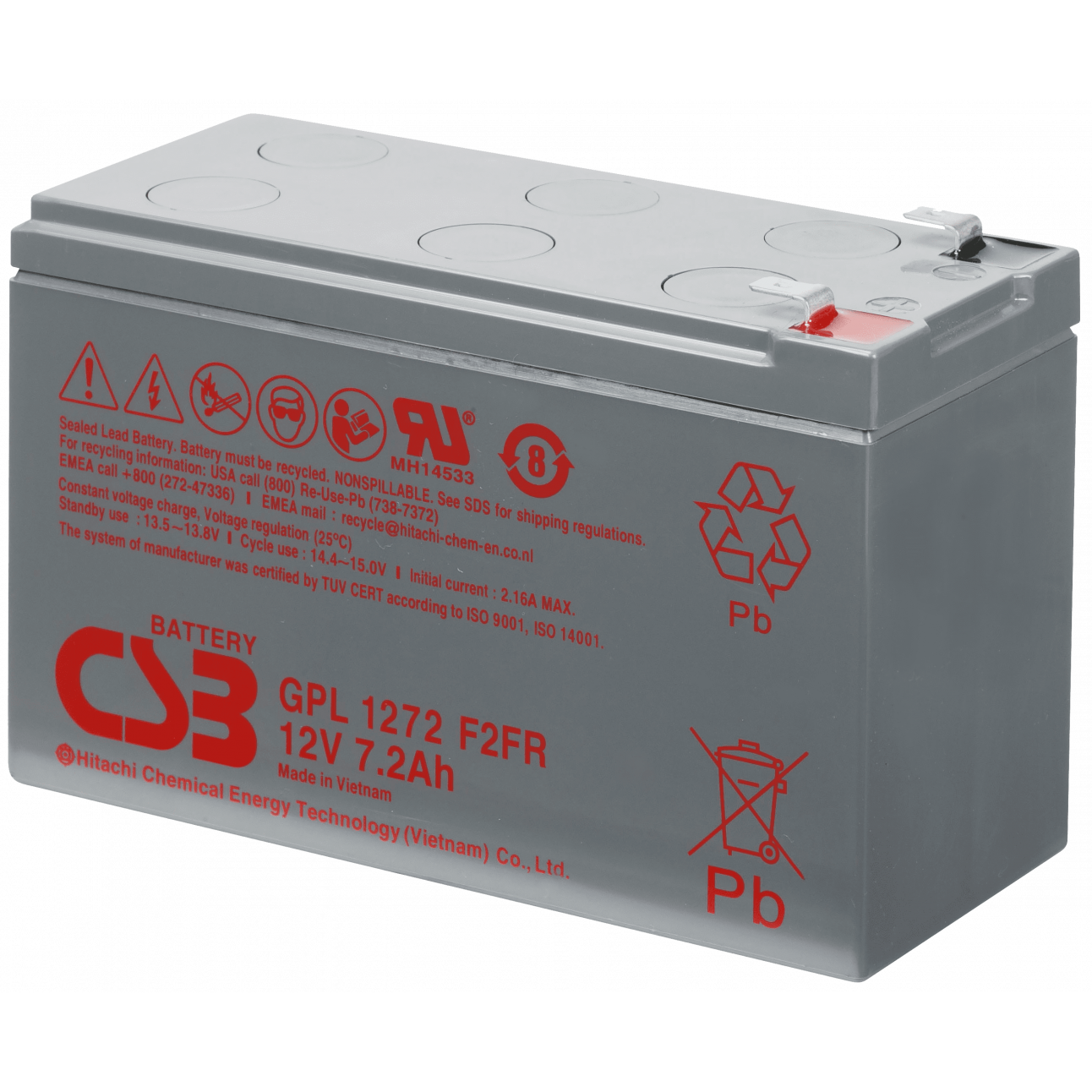 Аккумулятор CSB GPL 1272 F2 FR