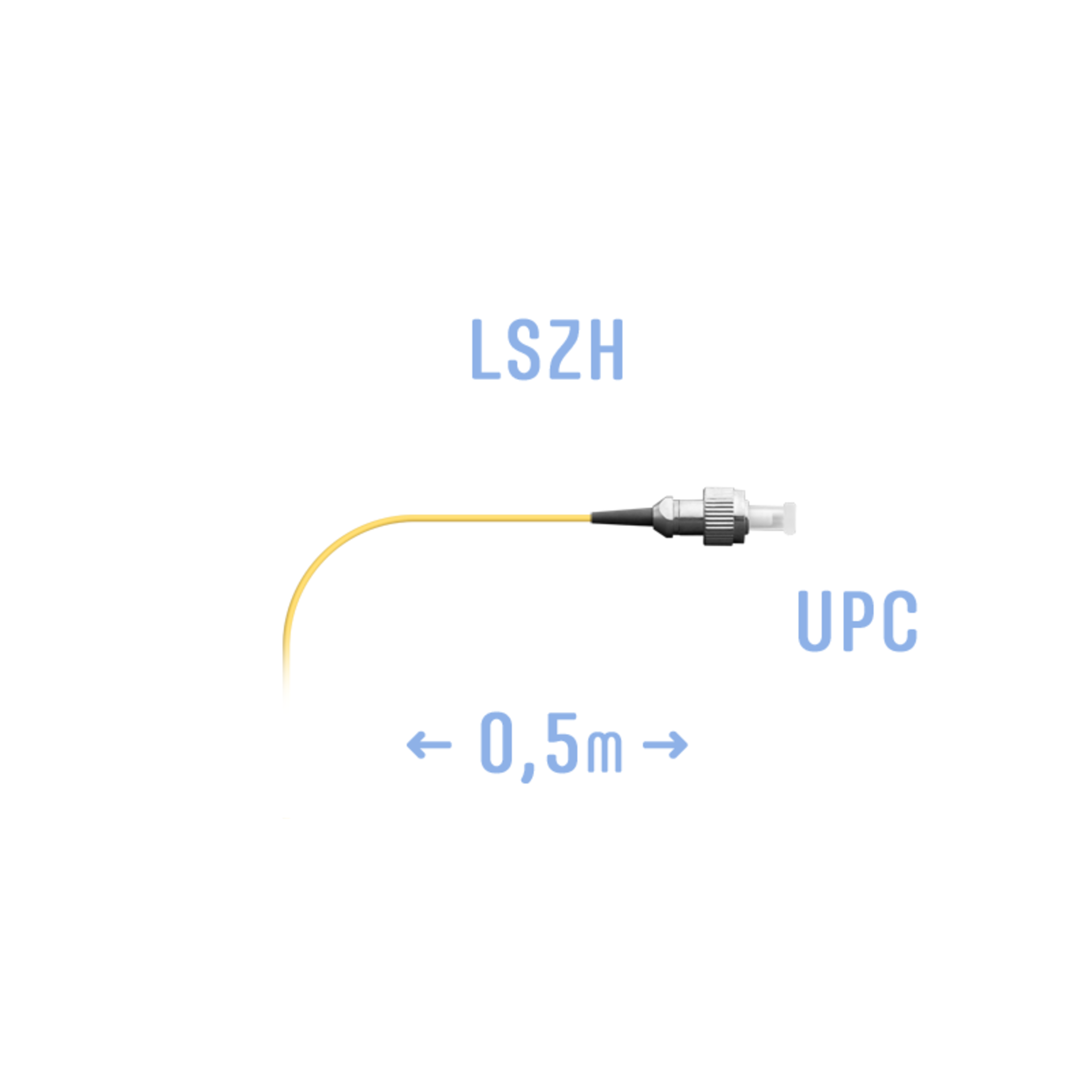 Пигтейл FC/UPC SM (0.9) 0,5 m