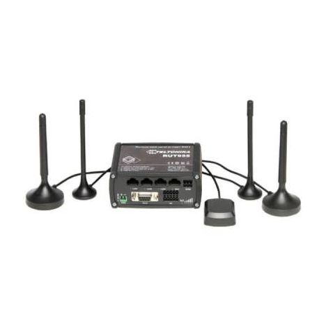 Промышленный Wi-Fi/4G маршрутизатор Teltonika RUT955 (в комплекте DIN-рейка, GNSS-антенна)