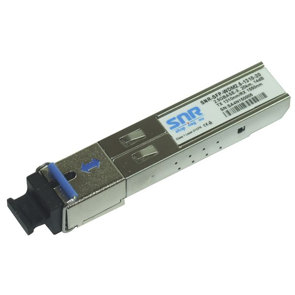 Модуль SFP 2.5G WDM, дальность до 20км (13dB), 1310нм