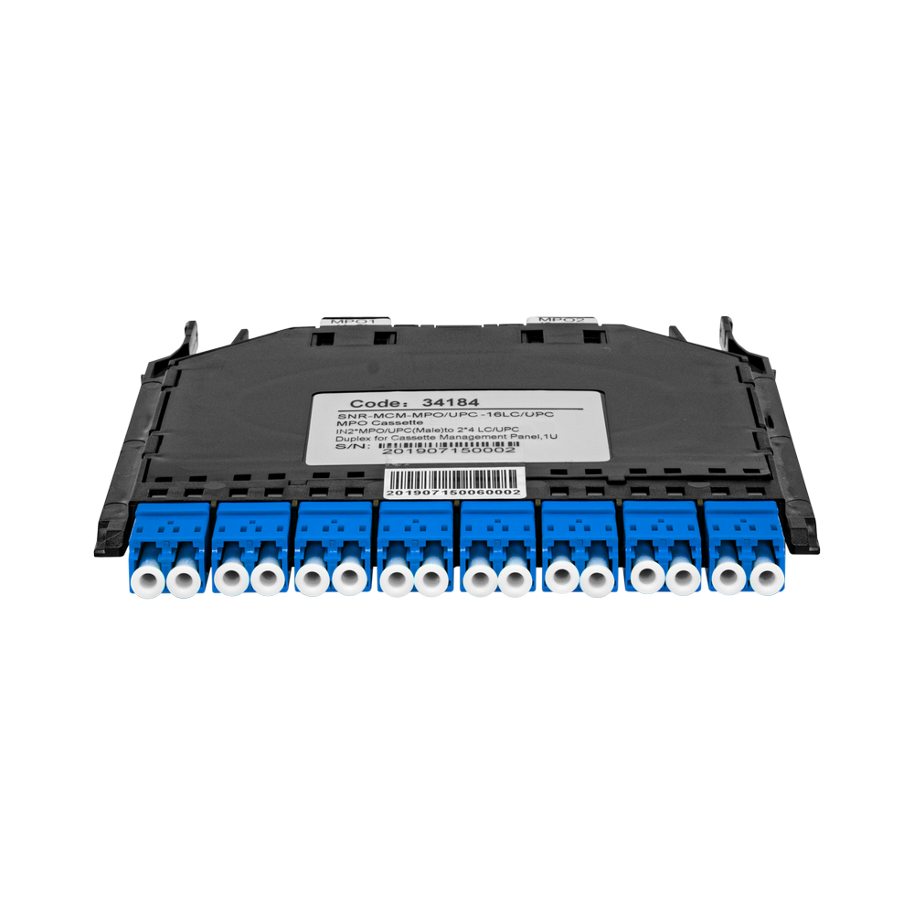 Кассета распределительная MPO/APC на 16LC/UPC портов SM для SNR-CMP-144P