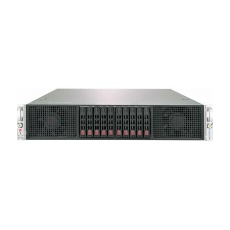 Платформа Supermicro 2U 2029GP-TR, до двух процессоров Intel Scalable, DDR4, 10x2,5 HDD SATA, 2 порта 1000Base-T, до шести графических ускорителей