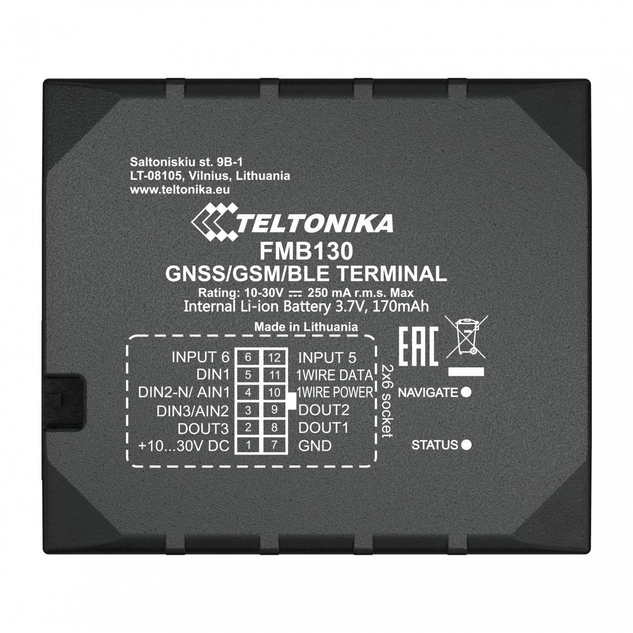 FMB130 GPS контроллер местонахождения и состояния транспорта
