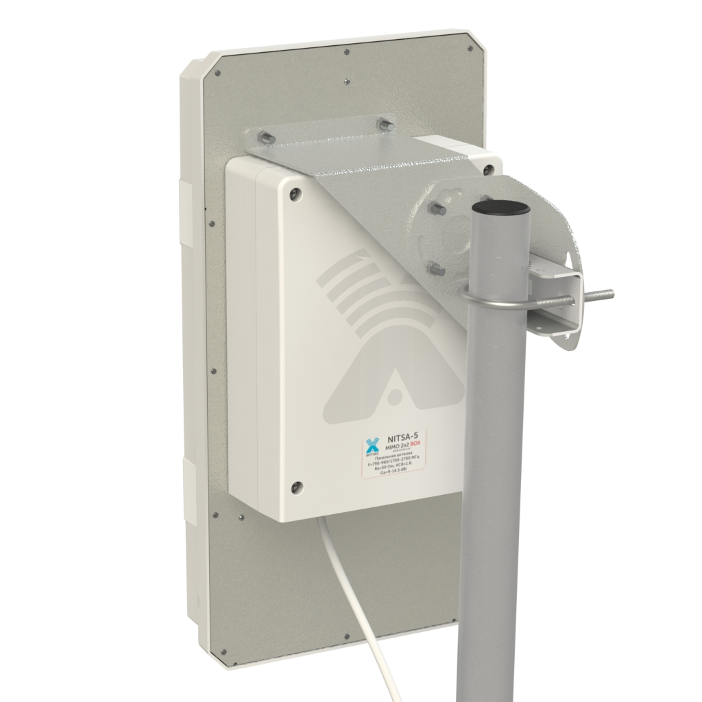 Широкополосная внешняя панельная антенна NITSA-5 MIMO 2x2 BOX/гермоввод RJ-45 LTE800/3G/ LTE2600