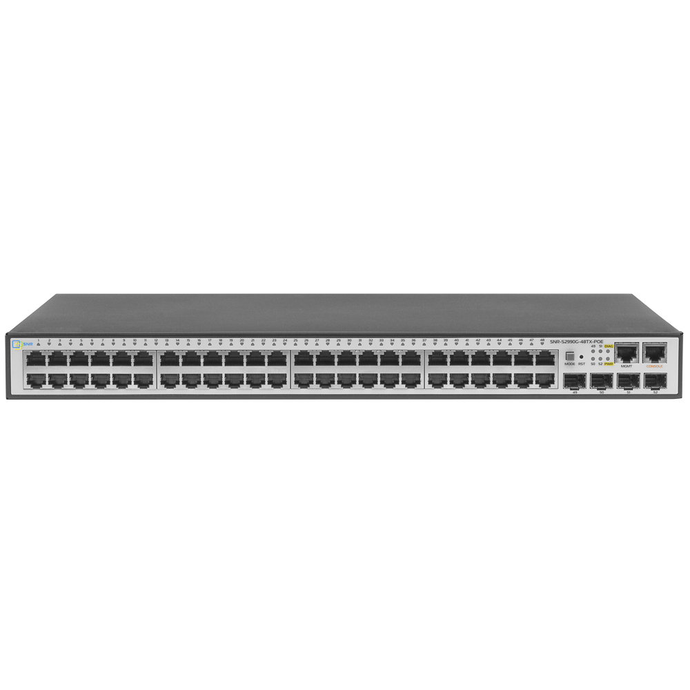 Управляемый POE коммутатор уровня 2+ SNR-S2990G-48TX-POE