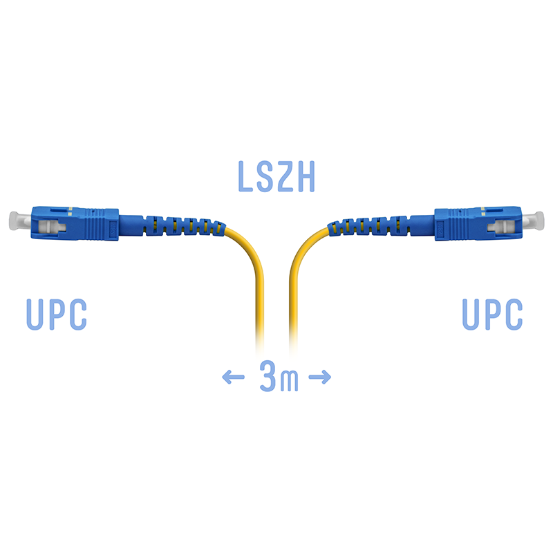 Патчкорд оптический SC/UPC-SC/UPC SM 3 метра, 2мм