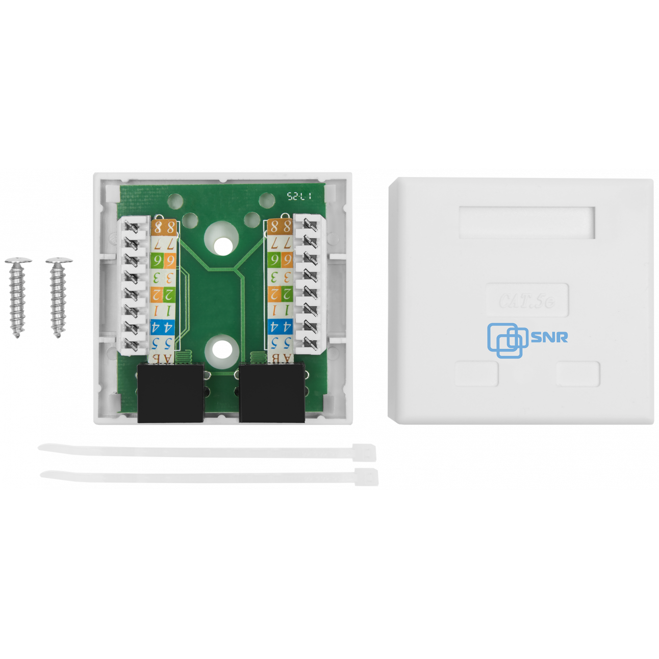 Розетка накладная 2хRJ45 (SNR-SMB-2109A)