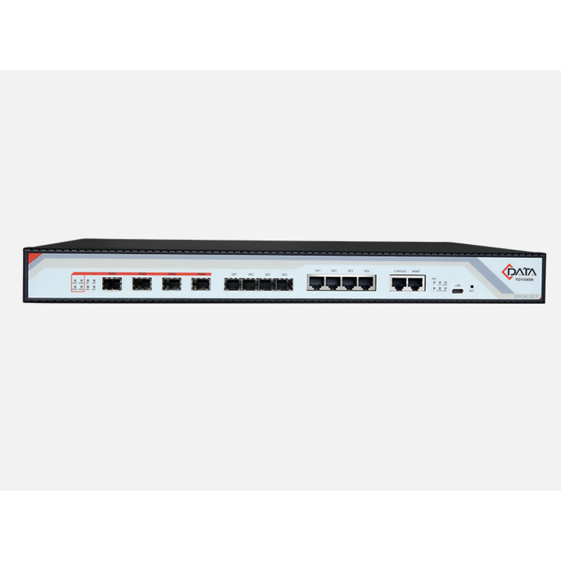 OLT C-DATA FD1104SN-R1 с 4 портами GEPON (SFP), 4 GE комбо-порта, 2 БП АC