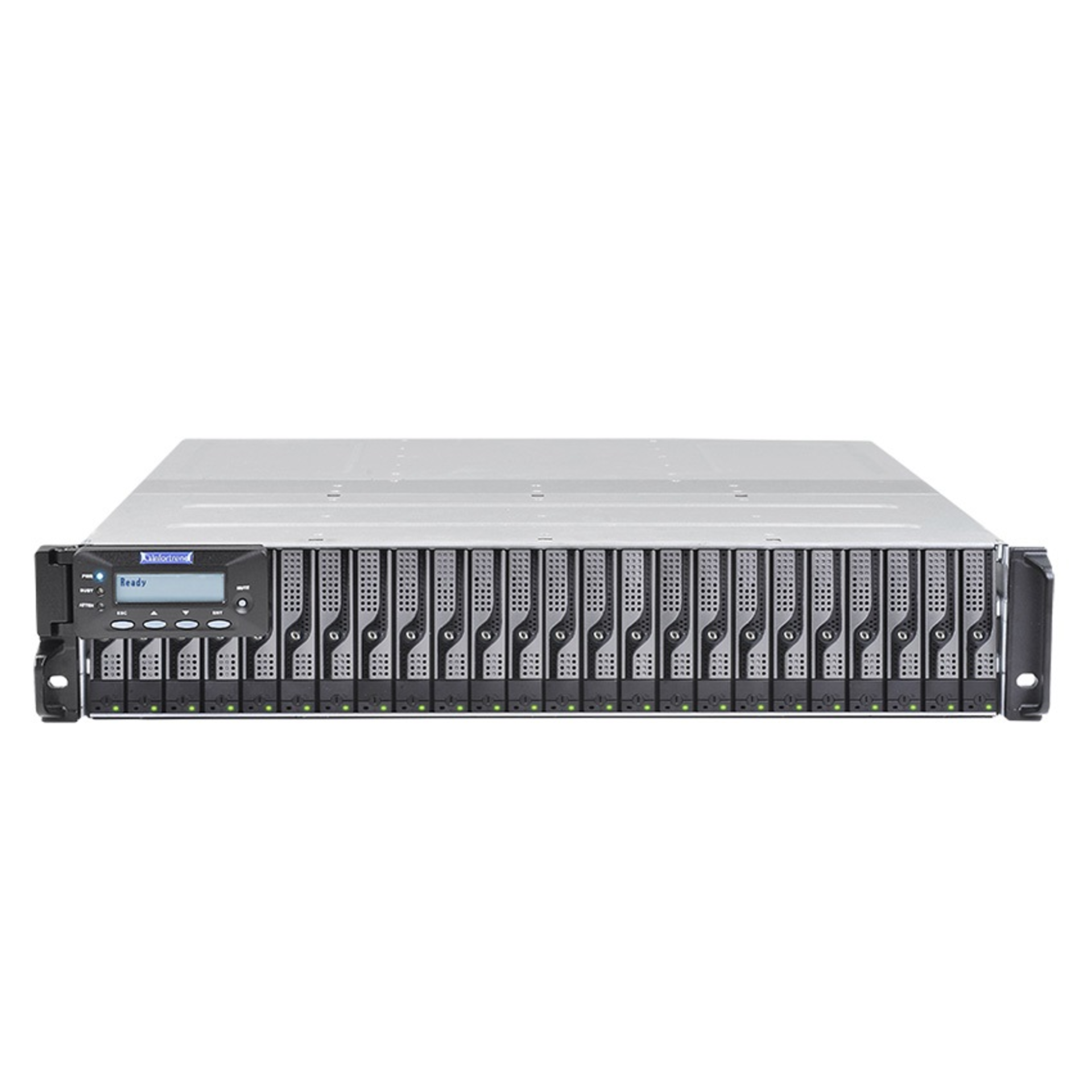 Система хранения данных Infortrend DS3024RUB-C Gen2 (2xCtrl, до 24xHDD, 2xSAS12G внеш. порт, 2x4GB, 8x1G портов iSCSI)