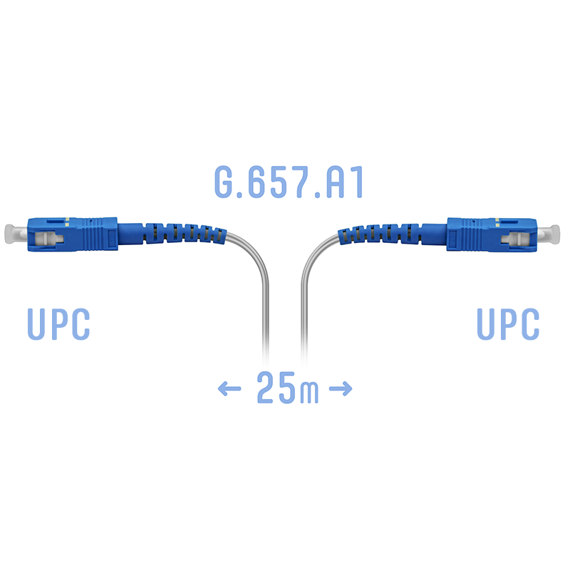 Патчкорд оптический FTTH-SC/UPC, кабель 604-02-01W, 25 метров