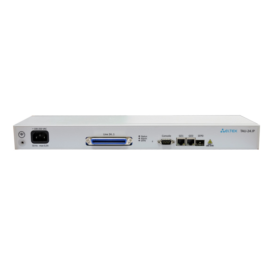 VoIP-шлюз Eltex TAU-24.IP: 24xFXS, 3xRJ45-10/100/1000, SIP/H.323, 1U, AC 220V