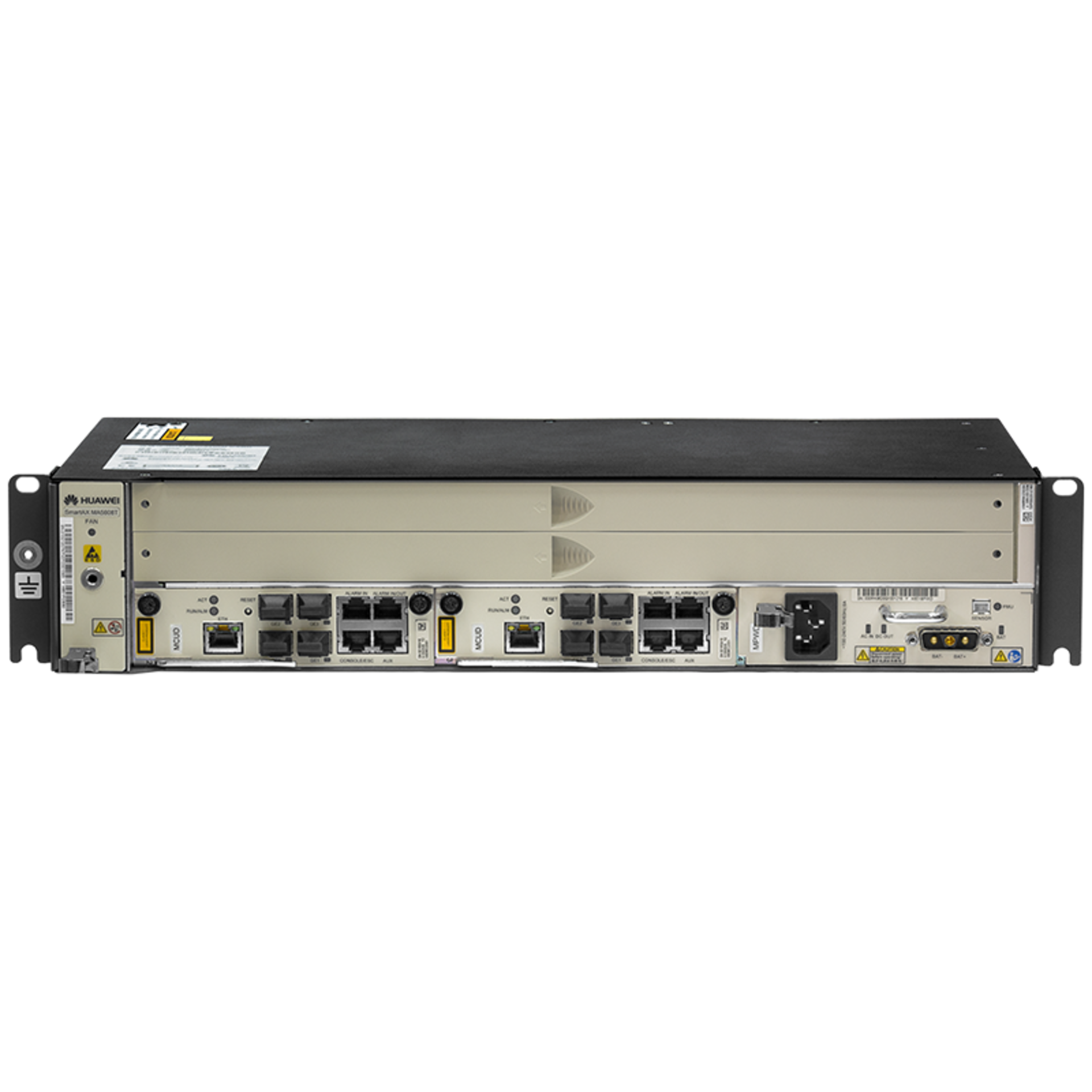 2RU шасси Huawei OLT GPON, 2 слота для установки интерфейсных модулей, DC