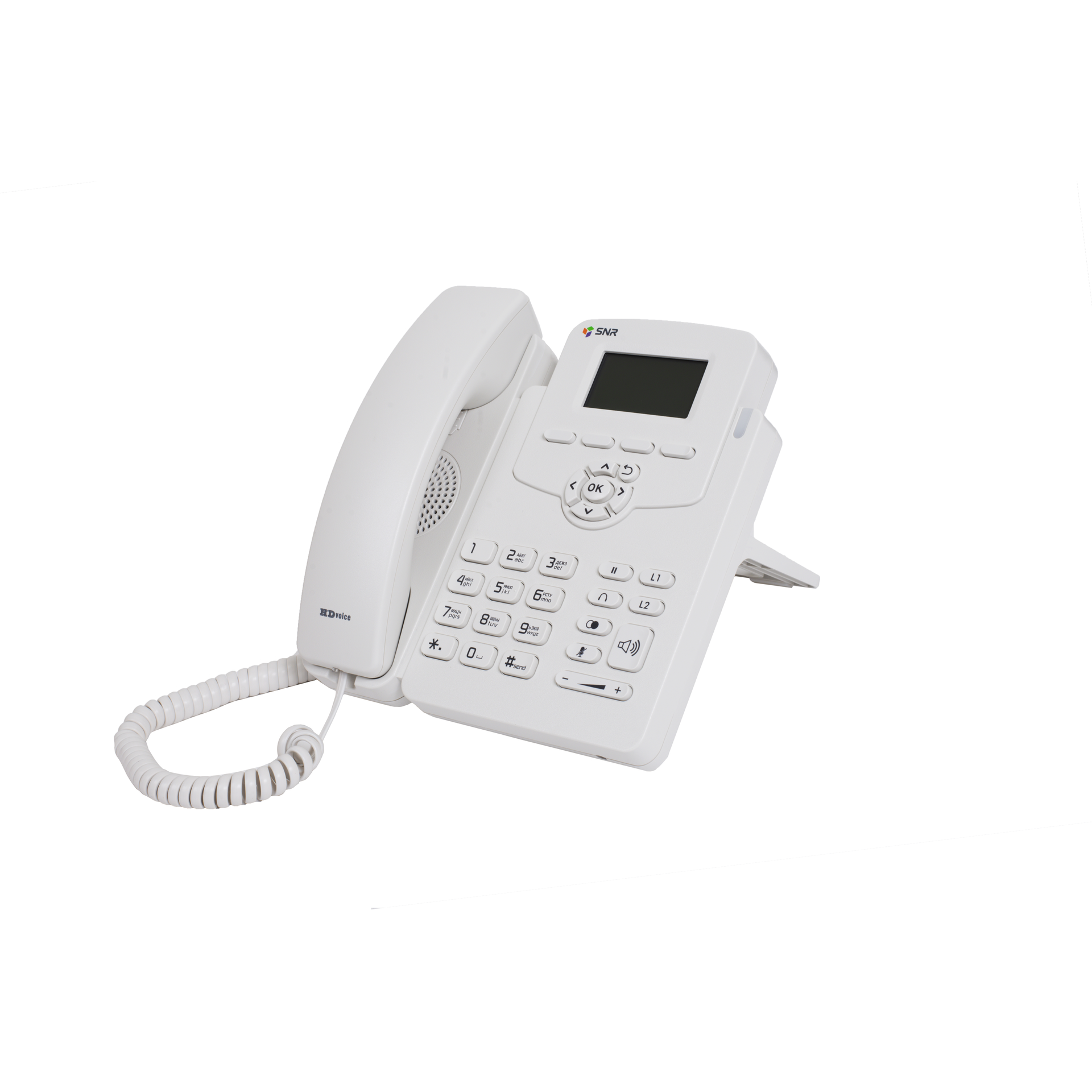 IP-телефон SNR-VP-52W без БП, поддержка PoE, белый цвет