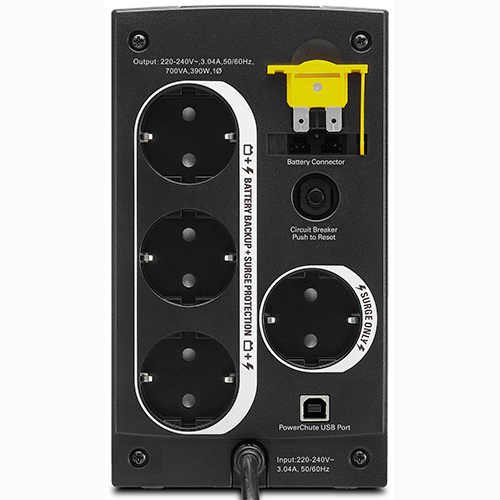 Источник бесперебойного питания Back-UPS, 390Вт/700ВА, 230В, BX700U-GR