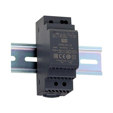 DDR-30L-24, DC/DC преобразователь, 30Вт, вход 18-75В,выход 24В/1.25А Mean Well