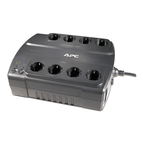 Источник бесперебойного питания APC Back-UPS ES с функцией энергосбережения, 8 розеток, 550 ВА, 230 В, соединители CEE 7/7
