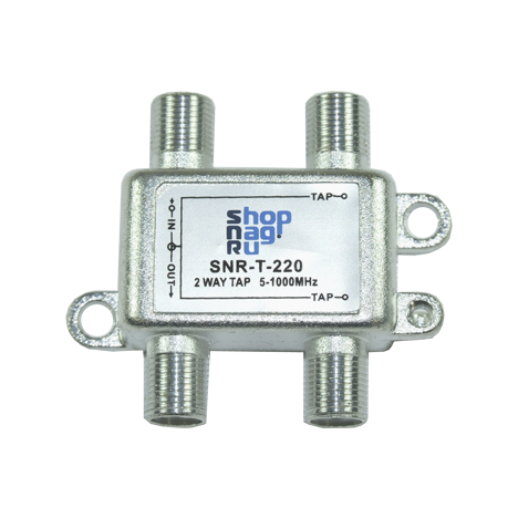 Ответвитель абонентский SNR-T-226 на 2 отвода, вносимое затухание IN-TAP 26dB.
