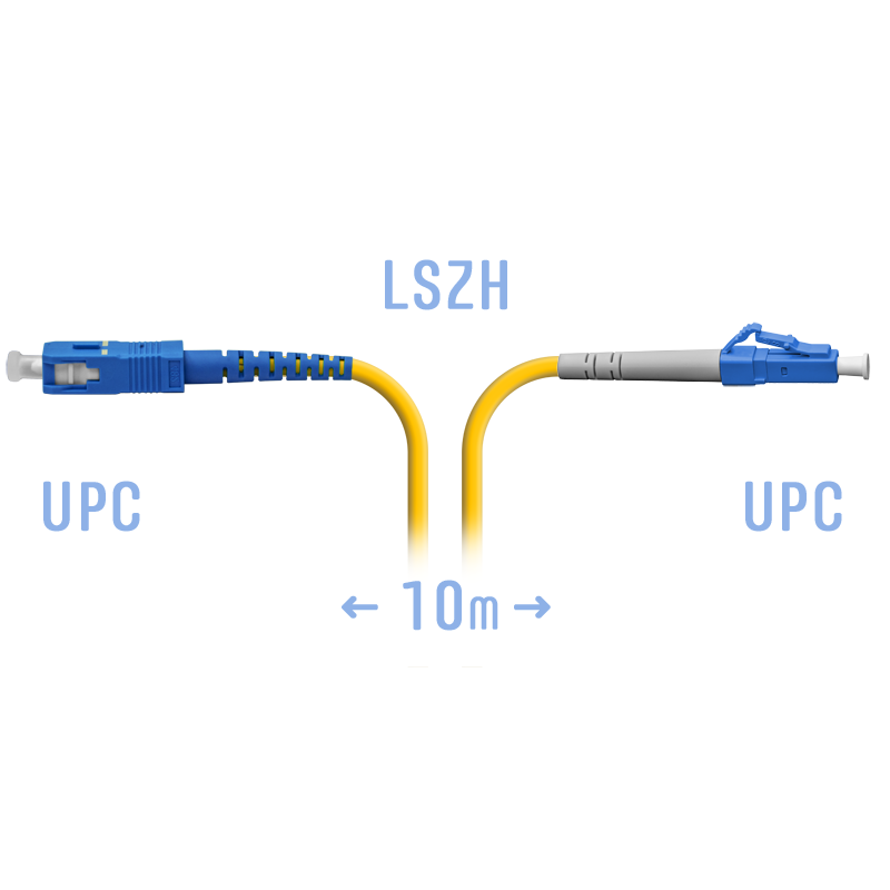 Патчкорд оптический LC/UPC-SC/UPC SM 10метров