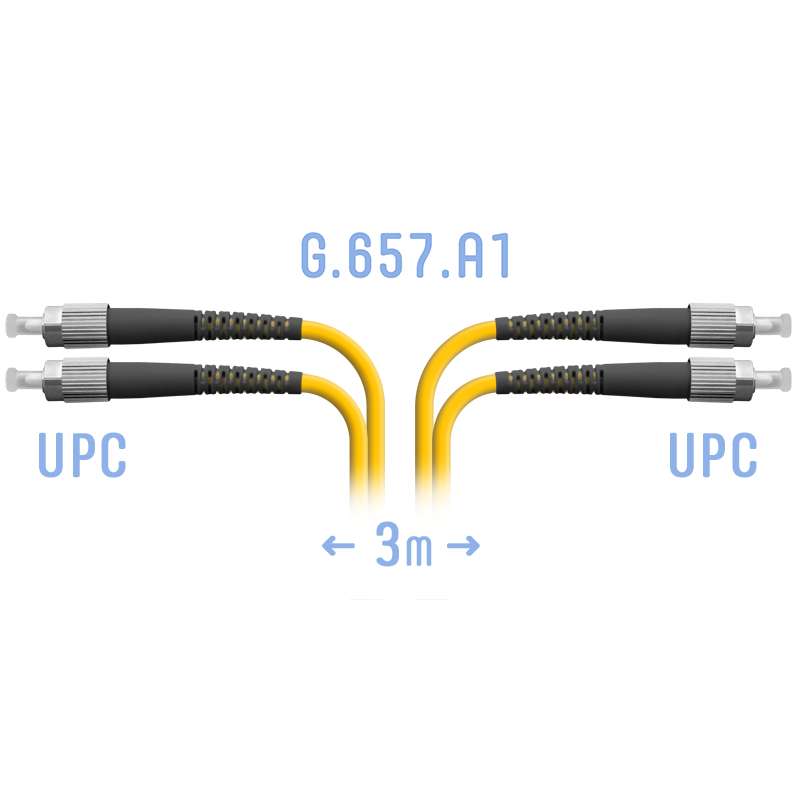Патчкорд оптический FC/UPC SM G.657.A1 Duplex 3 метра