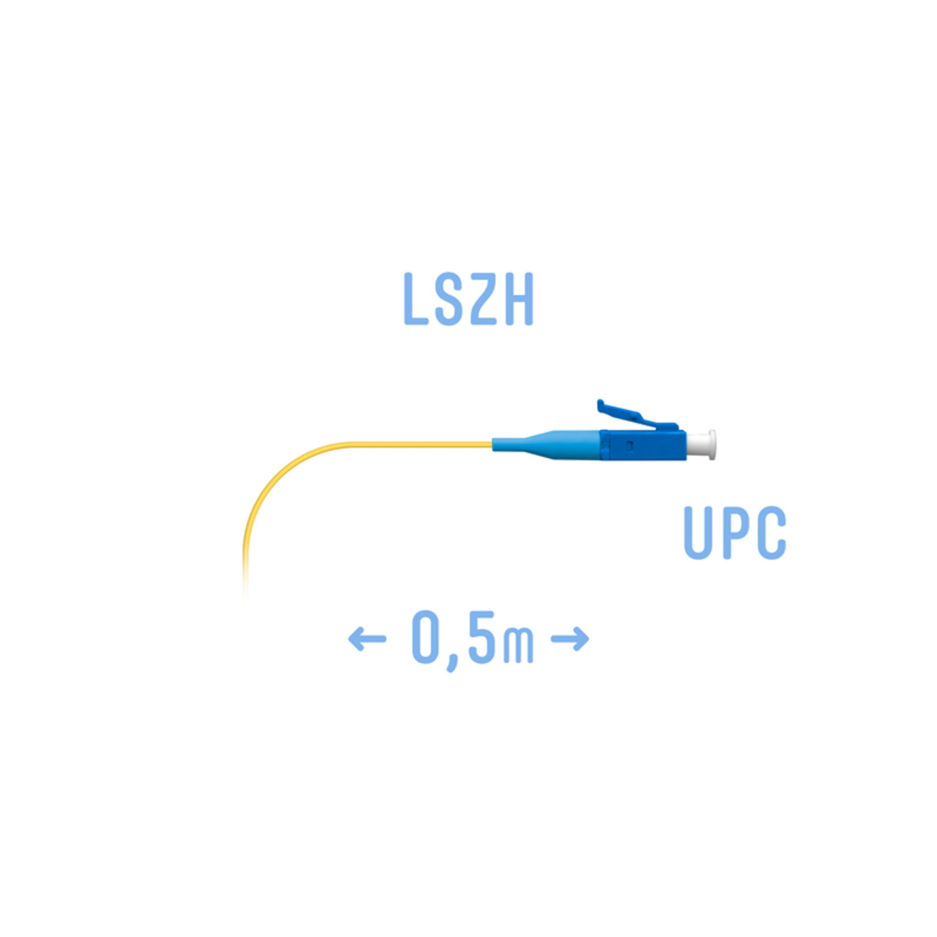 Пигтейл LC/UPC SM (0.9) 0,5 m
