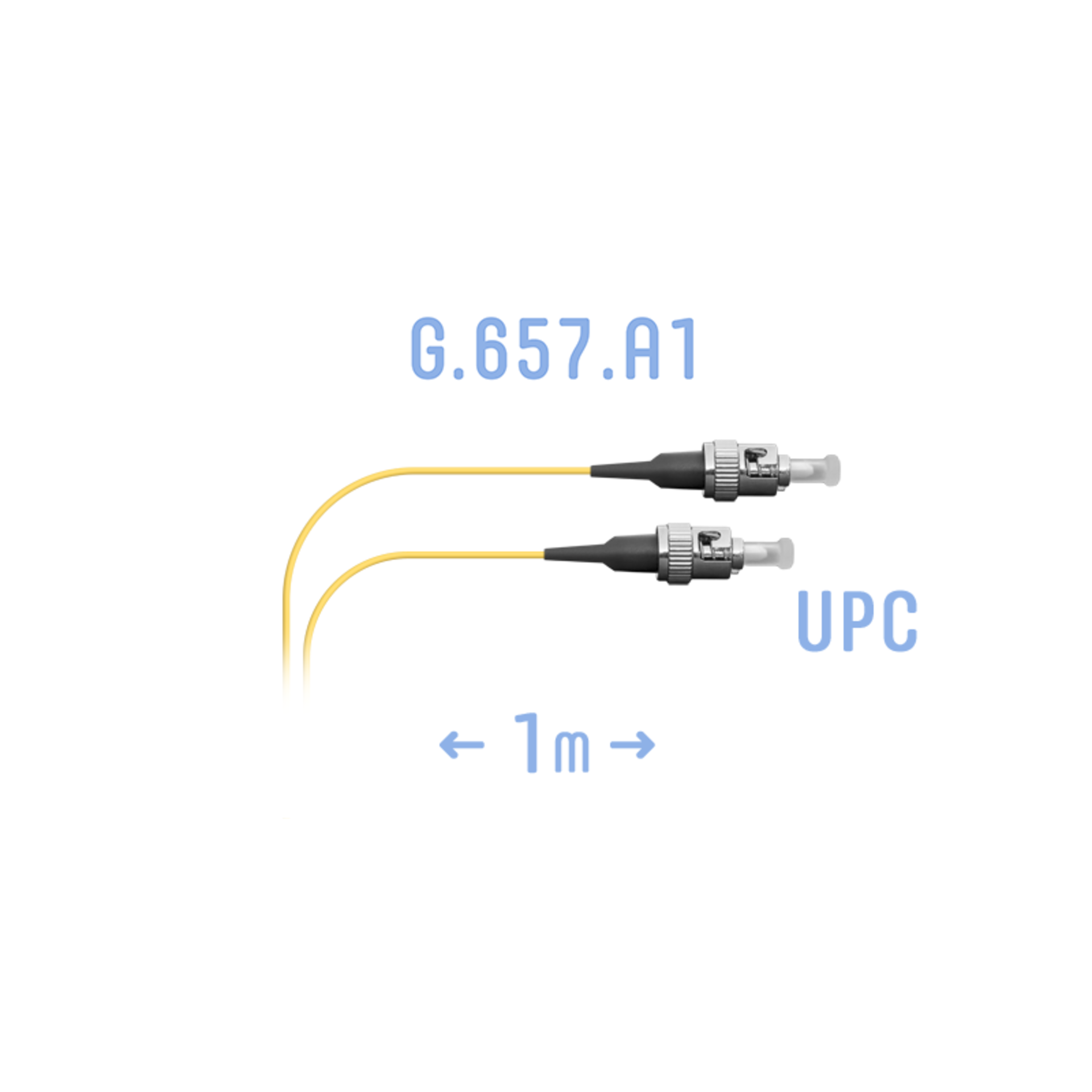 Шнур монтажный оптический ST/UPC SM G.657.A1 1 метр