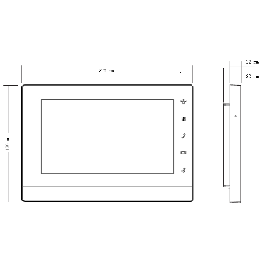 IP монитор для видеодомофона Dahua DHI-VTH1550CH 7 дюймов, 10/100mb, 6 тревожных входов, поддержка PoE, поддержка SD карт (уценка)