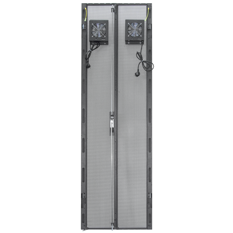 Дверь перфорированная для шкафов Metal Box  42U, ширина 600мм, с вентиляторами 