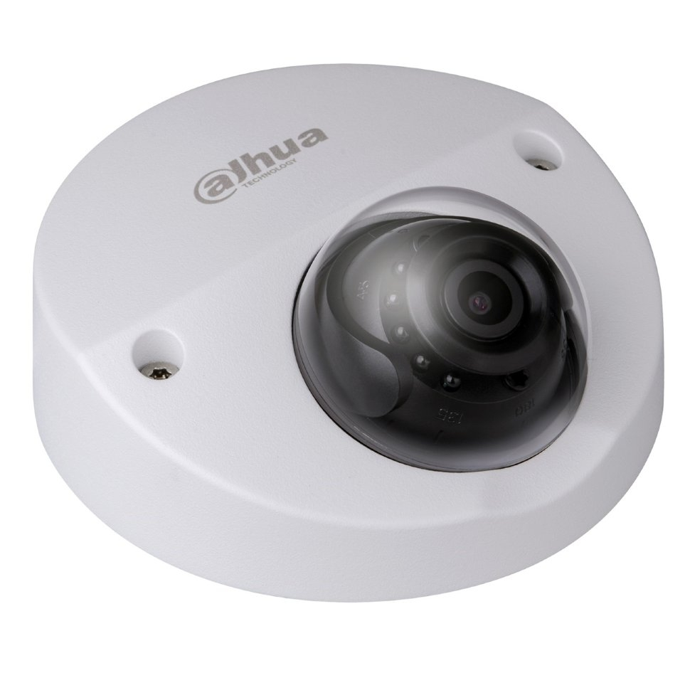 Мини-купольная пластиковая IP видеокамера DH-IPC-HDPW1231FP-AS-0280B 2Мп, фикс. объектив 2.8мм, ИК до 23м, MicroSD, DC 12В/PоE, IP67